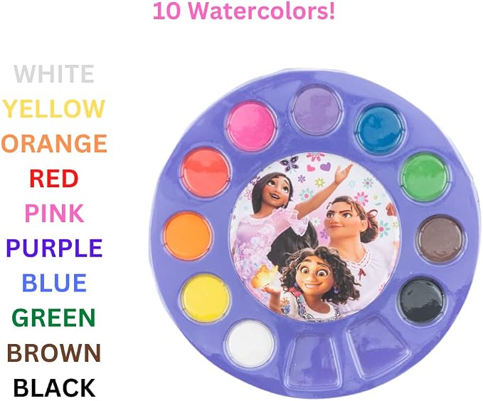 Innovative Designs Disney Encanto Creativity Fun Kids Art Set for Coloring, Painting, and Crafts