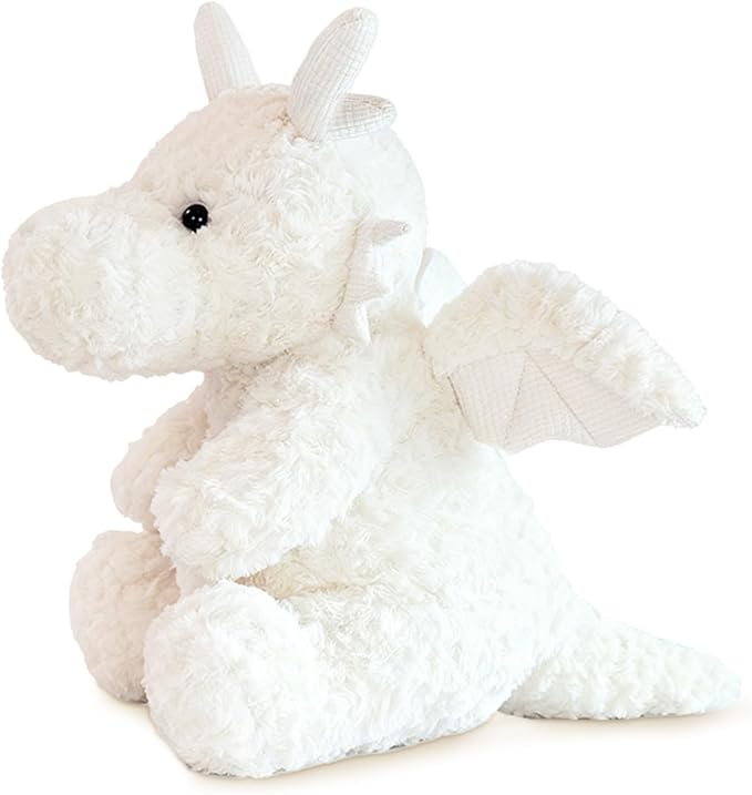 SUSULF Little Flying Dragon - Cute Stuffed Animal Plush Toy - Adorable Soft Dragons Toy Plushies and Gifts - Perfect Present for Kids (White,7.87in/20cm)