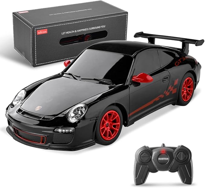BEZGAR Porsche Remote Control Car, 1:24 Scale Officially Licensed Porsche 911 GT3 RS Toy Car, 2.4GHz Hobby Grade Model Vehicle for Boys Girls Teens Adults Age 4-7 8-12