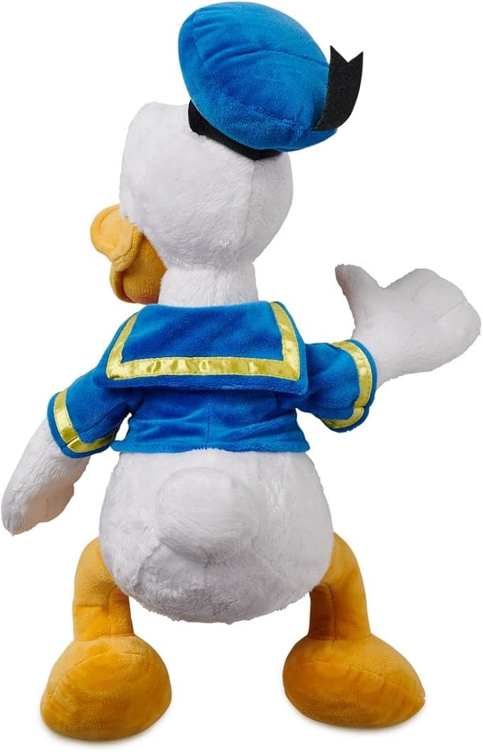 Disney Store Official Donald Duck Medium Soft Toy for Kids, Cuddly Character with Fuzzy Texture and Embroidered Details, Disney Plushy Suitable for All Ages