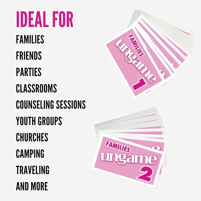 TaliCor Pocket UNGAME - Families - Non-Competitive Card Game for Family to Discuss, Share Values & self Express - get to Know Your Family Better - Age 5+