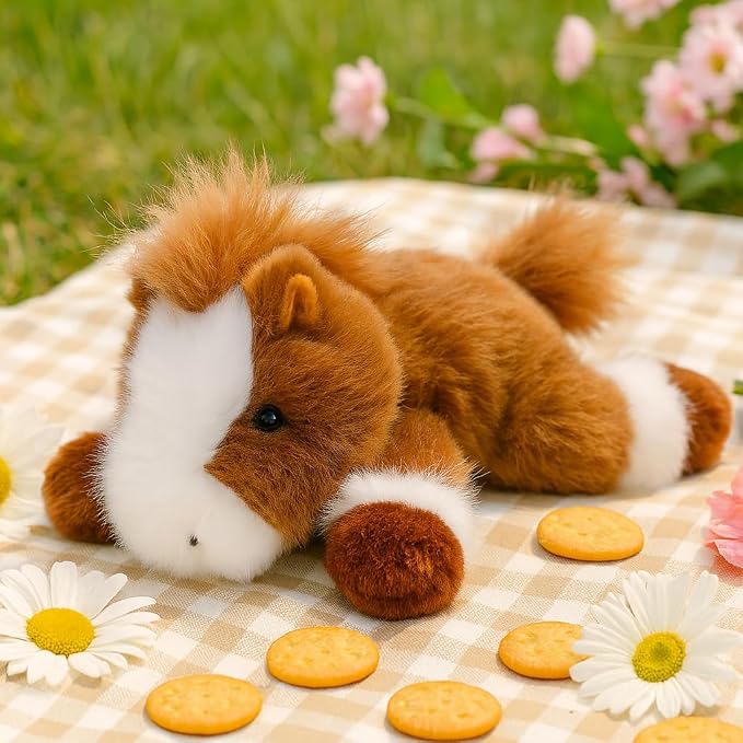 Adorable Horse Stuffed Animal Soft Plush Toy Cute Birthday Gifts for Boys Girls Kids Toddlers
