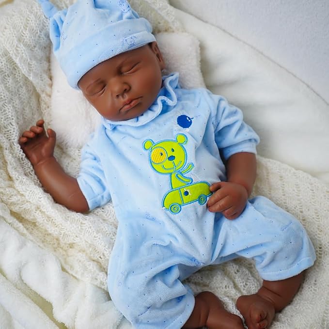Boy 18.5 Inch, Full Silicone Baby Doll, Reborn Baby Dolls Silicone Full Body, Realistic Baby Dolls, Newborn, Not Vinyl, with Gift Box