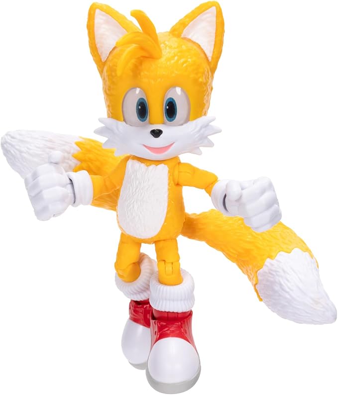 Sonic 3 Movie Action Figures 5-Inch Tails Collector Toy Figure, Highly Articulated for Boys Girls - Officially Licensed Sonic The Hedgehog 3 Movie Product