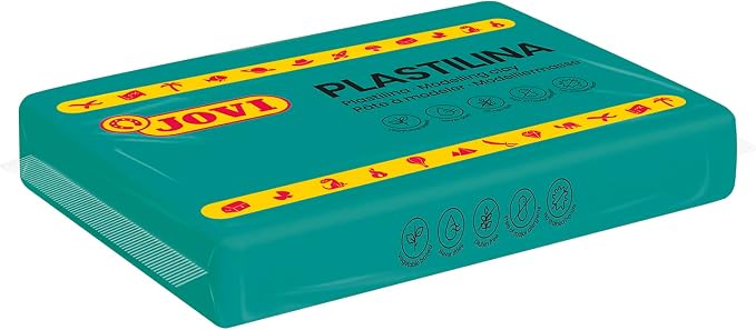 Jovi Modeling Clay, 3 Pounds Total, 4 Non-Drying Bars, 0.77 lb Each, Arts and Crafts Non-Toxic and Gluten Free plasticine (Dark Green)