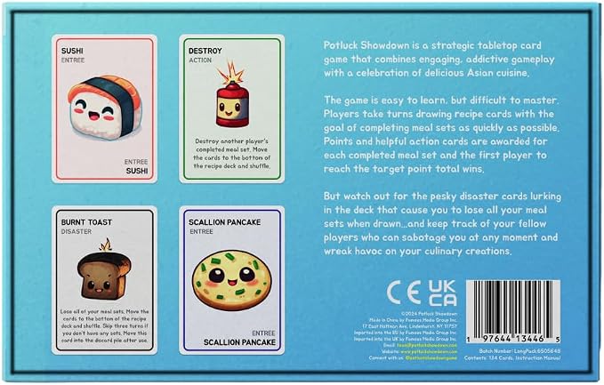 Asian Food Card Game | Family-Friendly Strategy Game for Adults, Teens, & Kids | Ages 7+ | 2-6 Players | Average Playtime 10-30 Minutes