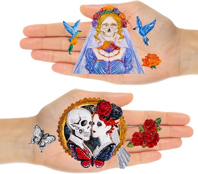 Skeleton Bride and Groom Clay Molds for Crafts