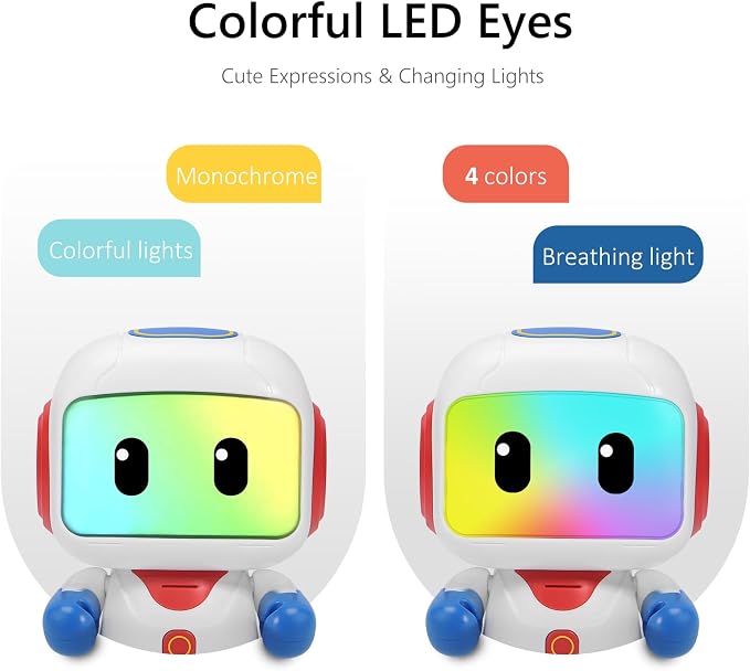 GILOBABY Programmable RC Robot Toy for Kids, Rechargeable STEM Astronaut w/LED Face, Playback Mode, Dancing, Remote Jetpack, Gift for 4 5 6 7 8 Year Old Boys Girls (Blue-r)