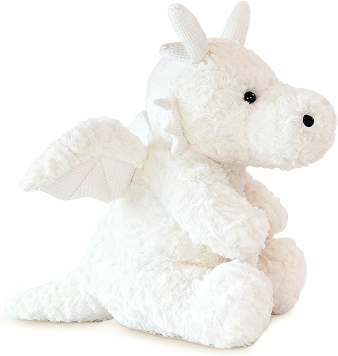 SUSULF Little Flying Dragon - Cute Stuffed Animal Plush Toy - Adorable Soft Dragons Toy Plushies and Gifts - Perfect Present for Kids (White,11.81in/30cm)
