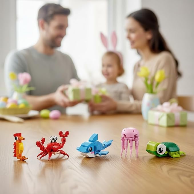 BRICHBROW 24 Pack Animal Building Blocks - Educational STEM Party Favors for Kids Ages 6-12, Mini Construction Sets for Birthday Parties, Classroom Prizes, Goodie Bags & Creative Play