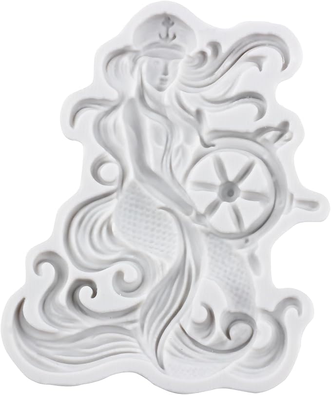 Mermaid Silicone Molds Mermaid Polymer Clay Mold for DIY Crafts Epoxy Resin Casting Air Dry Polymer Clay Plaster Jewelry Making