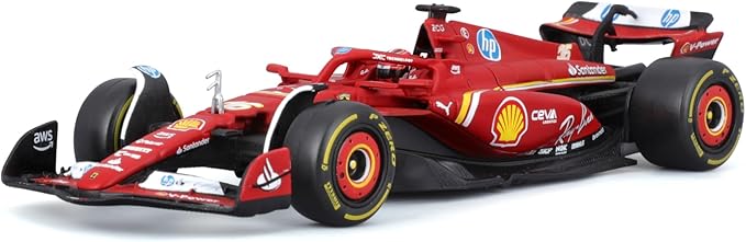 Bburago 1:43 Scale Die-Cast Ferrari SF-24 with Helmet (2024), Leclerc #16
