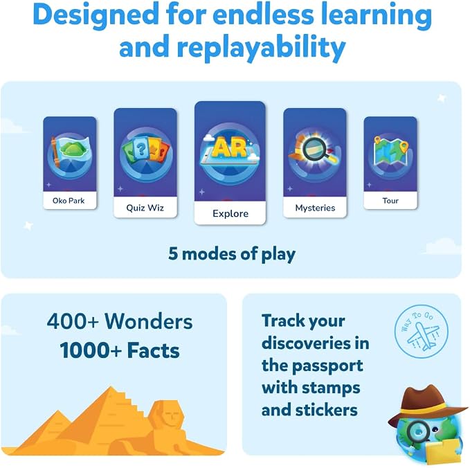 PlayShifu Orboot Earth – Interactive AR World Globe for Kids: 1000+ Facts on Animals, Places & Monuments | Tech-Powered STEM Learning Toy & Gift, Ages 4–10