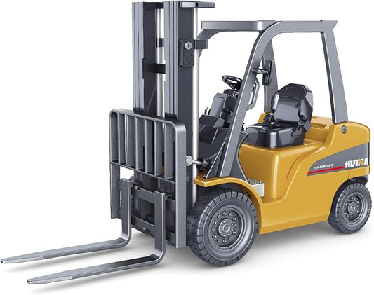 Dollox Die-cast Forklift Truck Toys, 1/50 Scale Manual Metal Engineering Vehicle Fork Truck, High Detail Construction Vehicles Model Collection Forklift Decoration Toy Gift for Kids