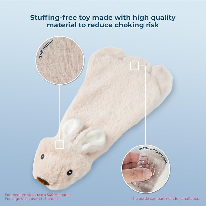 Best Pet Supplies Squeaky Dog Toys with Soft Durable Fabric for Small, Medium and Large Pets Interactive Toy for Indoor Play, Supports Active Biting and Play - Hare, Medium