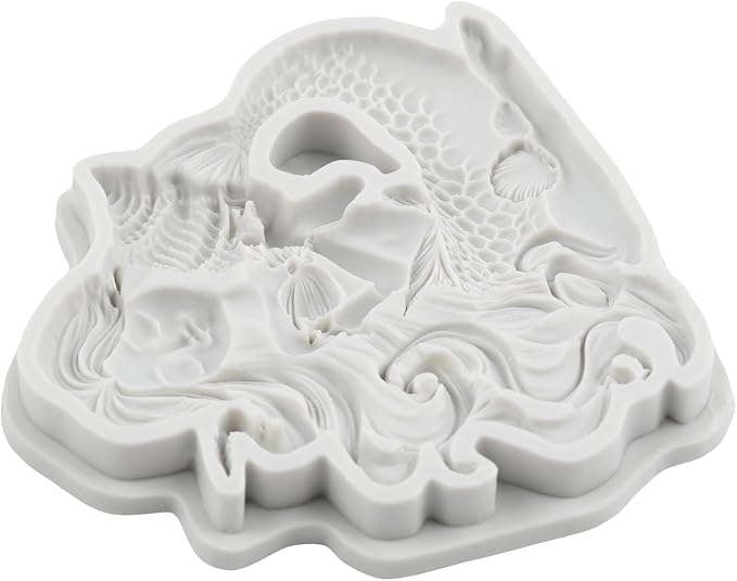 Mermaid Polymer Clay Mold Mermaid Conch Silicone Molds for DIY Craft Epoxy Resin Casting Polymer Clay Tools Crafts Air Dry Jewelry Making
