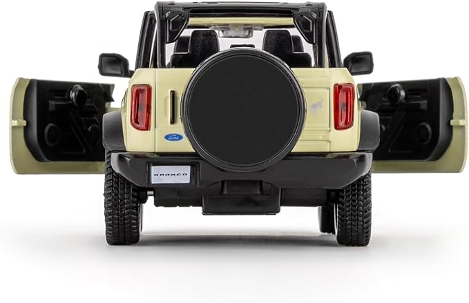 Ford Bronco Badlands 2dr Car Model, 1:36 Diecast Ford Toy Cars, Collectible Pull Back Car Gift for Kids Boys Girls(Off White)