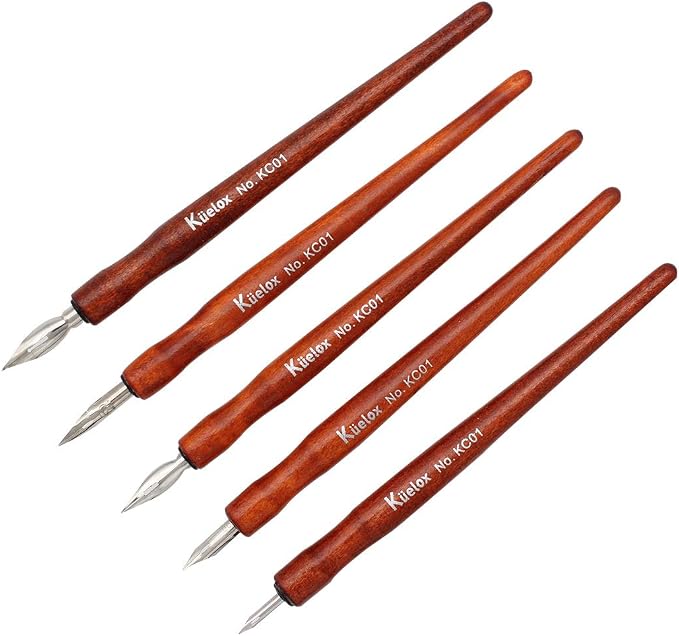 Redwood Professional Manga Pen Dip Pen Set Manga Cartoon Comic Drawing Painting Kit - 5 Pcs