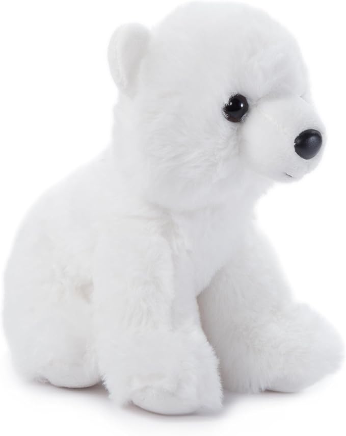 The Petting Zoo Polar Bear Stuffed Animal Plushie, Gifts for Kids, Wild Onez Babiez Zoo Animals, Polar Bear Plush Toy 6 inches