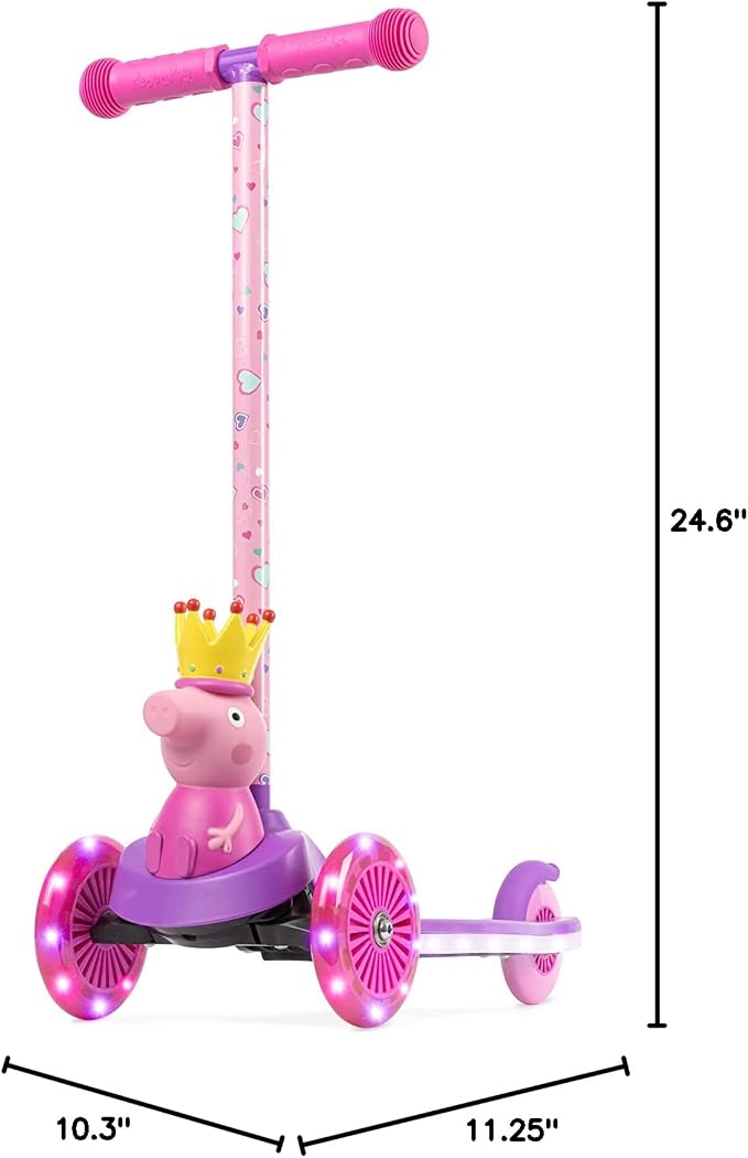 Kick Scooter for Kids, 3 Wheel Self Balancing, Light Up LED Wheels