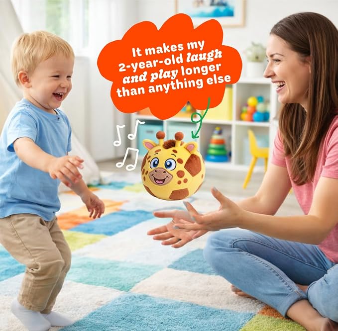 Move2Play, Hilariously Interactive Toy with Music & Sound Effects for Boy & Girl | Ball for Toddler & Baby | 6, 12, 18+ Months | 1, 2, 3+ Year Old