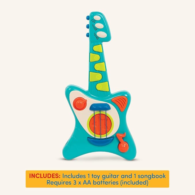 Battat – Toy Guitar for Toddlers, Kids, Children –with Songbook – Acoustic, Electric, and Song Modes – Lil' Rocker – 2+ Years