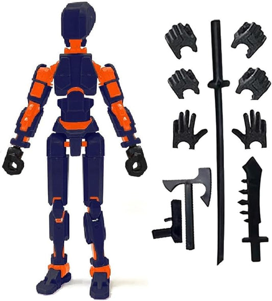Titan 13 Action Figure Set Assembly Required, T13 3D Printed Action Figures with Weapons Accessories T 13 Lucky Robo Dummy Nova 13 Action Figures (Luminous)