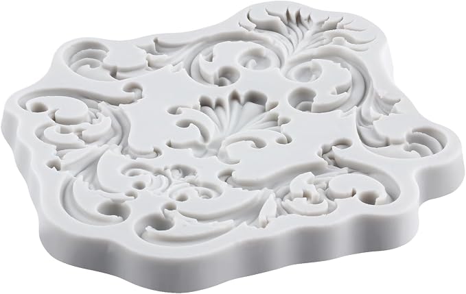 Baroque Polymer Clay Mold Curlicues Scroll Lace Silicone Molds Filigree Mold for DIY Craft Epoxy Resin Casting Polymer Clay Tools Crafts Air Dry Jewelry Making