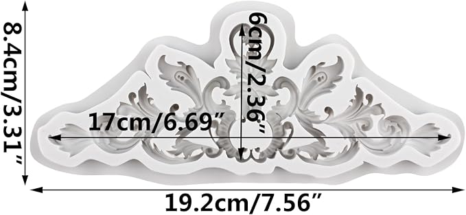 Baroque Polymer Clay Molds Curlicues Scroll Lace Relief Flower Silicone Mold for DIY Crafts Epoxy Resin Casting Air Dry Polymer Clay Plaster Jewelry Making
