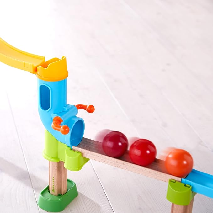 HABA Kullerbu Traffic Jam Ball Track 33 Piece Set with Funnel