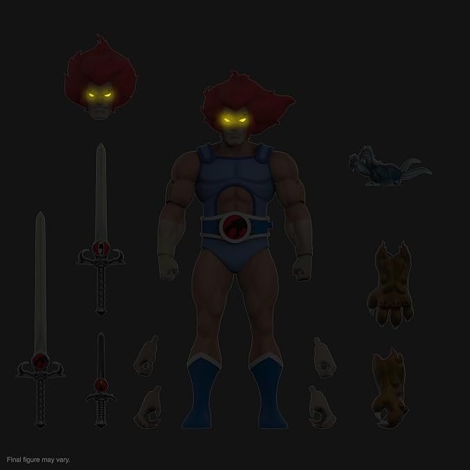 Super7 ULTIMATES! Thundercats Lion-O (LED Eyes) - 7" Thundercats Action Figure with Accessories Classic Cartoon Collectibles and Retro Toys