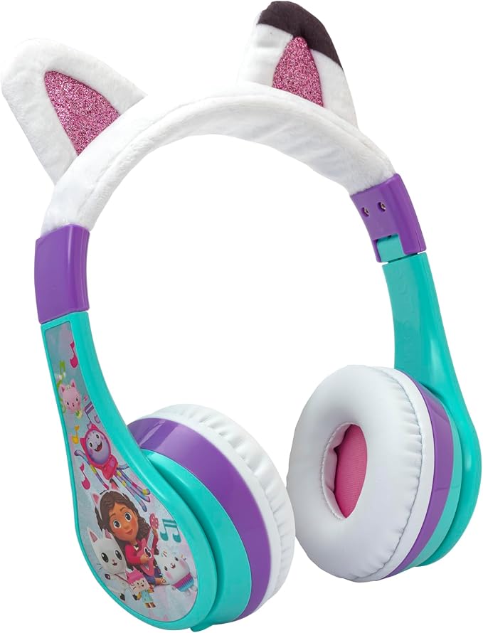 Gabbys Dollhouse Bluetooth Headphones for Kids, Wireless Headphones for School, Home, or Travel (Gabby)