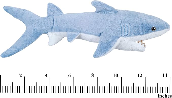 Bedwina Stuffed Animal Sharks - Pack of 2 Large, 14 inch Mako & 13 inch Hammerhead Plush Shark Toys, Stuff Animals Toy, for Baby Toddlers & Kids