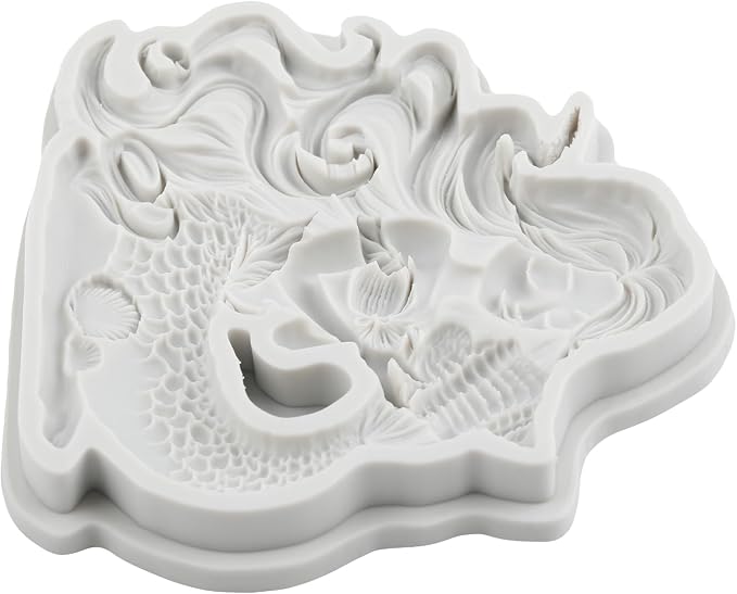 Mermaid Polymer Clay Mold Mermaid Conch Silicone Molds for DIY Craft Epoxy Resin Casting Polymer Clay Tools Crafts Air Dry Jewelry Making