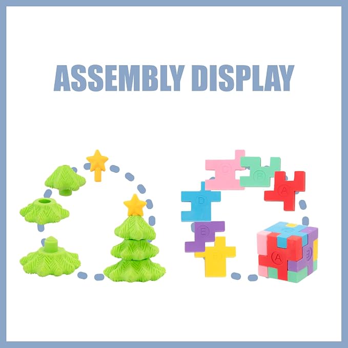 90pcs 3D Cute Kids Erasers, Random Desktop Pet Toys Gifts, Classroom Rewards Kids Party Gifts, Various Styles Such as Animals, Food, Plants, Space, Princess, Sports, Halloween, Christmas