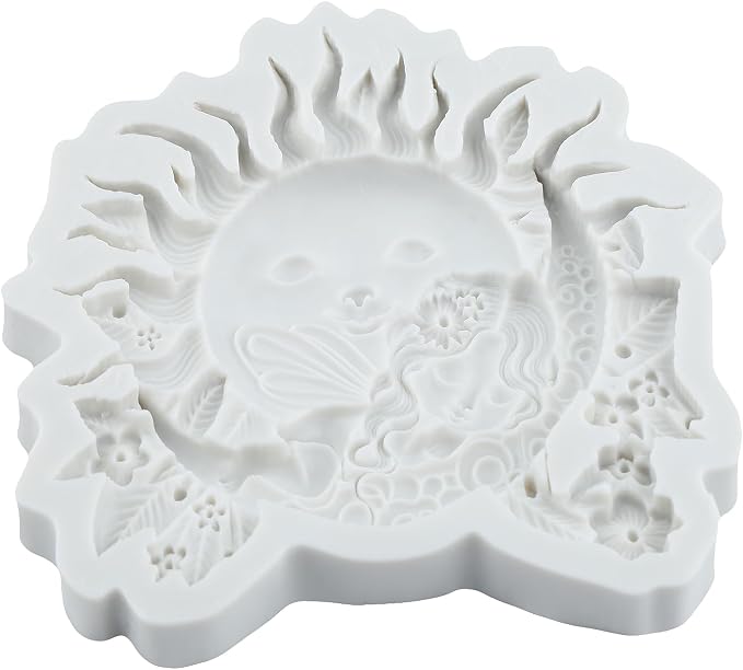 Flower Fairy Polymer Clay Mold Flower Fairy Angel Sun Moon Silicone Molds for DIY Craft Epoxy Resin Casting Polymer Clay Tools Crafts Air Dry Jewelry Making