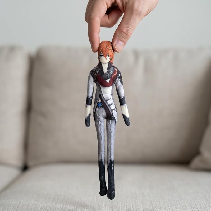 Tartaglia Anime Figure Keychain for Adult Fans, Genshin Impact Collectible Bag Hanging Keyring