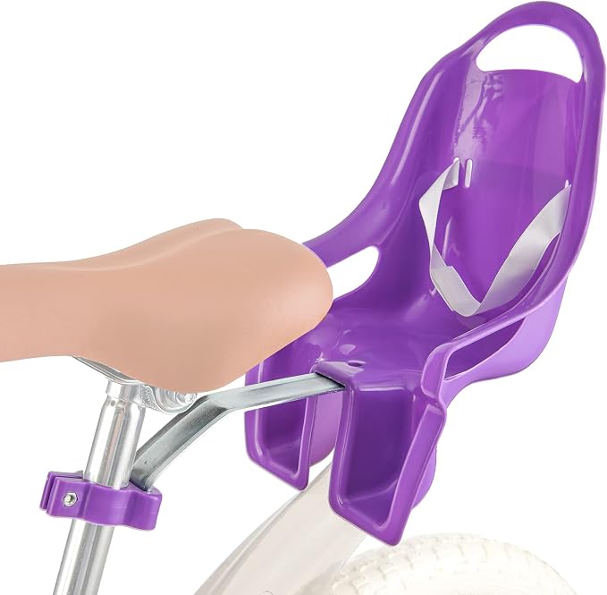 Kids Bicycle Doll Seat – Doll Chair Accessory for Children’s Bikes, Purple