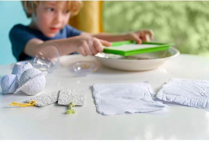 4M - STEAM Green Paper Crafts - Make Recycled Papers, Flower Pressing Art - Eco-Friendly STEAM Craft Paper Kit for Kids Ages 5+ - Learn Sustainability Through Creative Activities