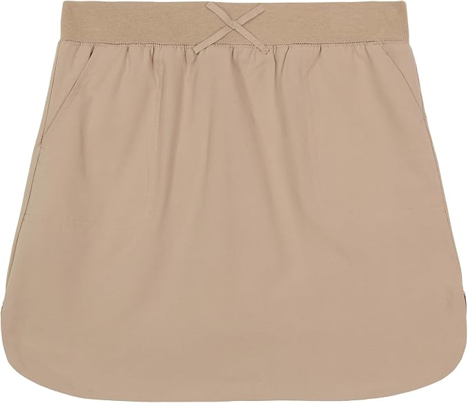 Nautica girls School Uniform Pull-on Scooter Skirt With Undershorts, Knit Waistband & Functional Pockets
