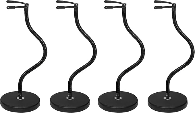 4Pack Action Figure Stand with Magnetic Base –Action Figure Flight Stand with Adjustable Dual-Arm Clip for 6''-7'' Figures – Figurine Stand Compatible with HG RG SD SHF Gundam 1/144 Toy