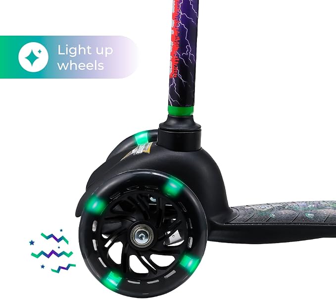 Kick Scooter for Kids, 3 Wheel Self Balancing, Light Up LED Wheels