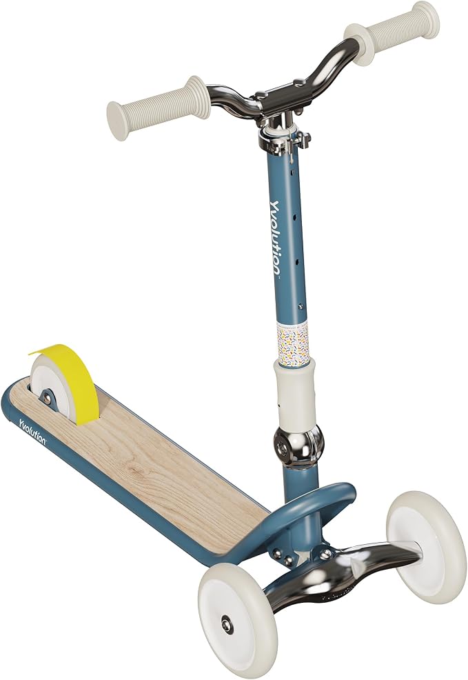 Yvolution Y Glider Classic 3-Wheel Kick Scooter for Kids – Lean-to-Steer, Adjustable Handlebar, Foldable Design – Ages 3-8, Max Weight 110lbs