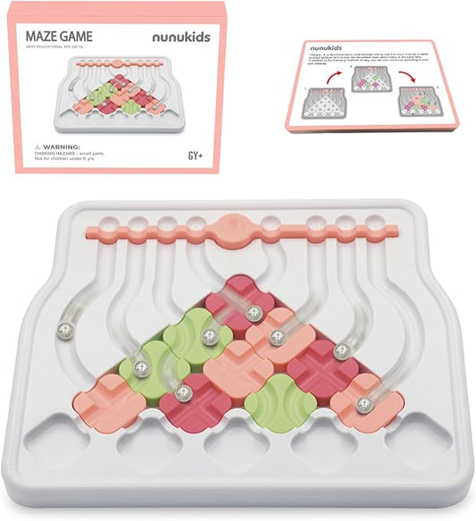 nunukids Marble Circuit Puzzle - Exciting Maze Game Toy for Kids, Fun Brain Teasers for Kids 6 Years and Above