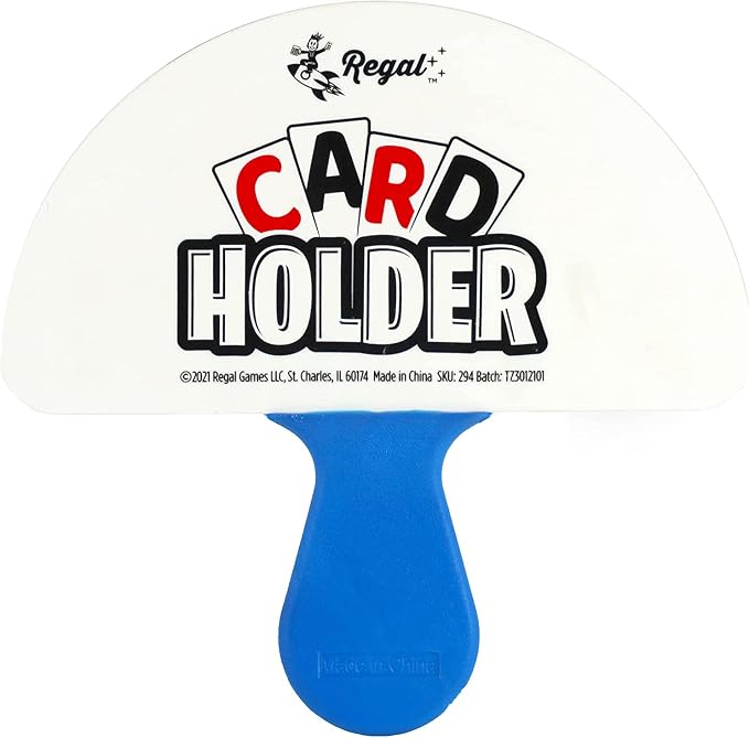 Regal Games 2 Pack Card Holders for Playing Cards - Kids Card Holder with Plastic Paddles - Ideal for Family Fun Game Night and Travel (Ages 3+)