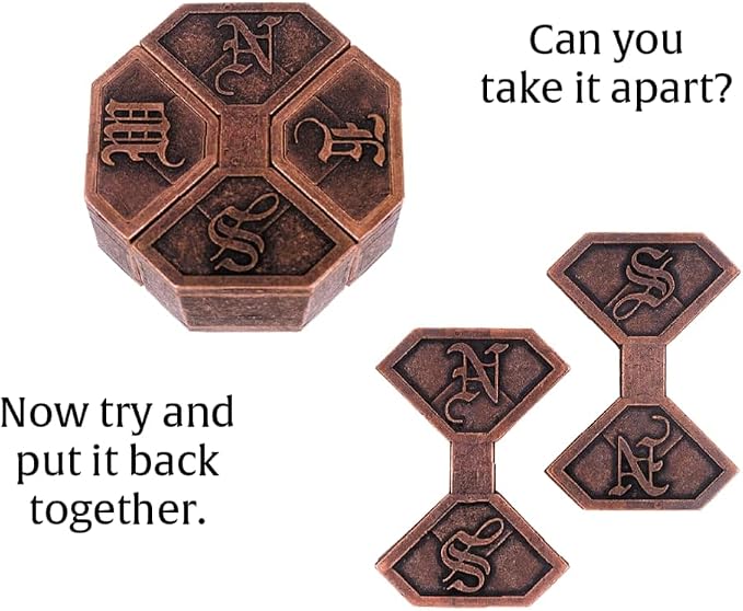 BePuzzled | News Hanayama Metal Brainteaser Puzzle Mensa Rated Level 6, for Ages 12 and Up