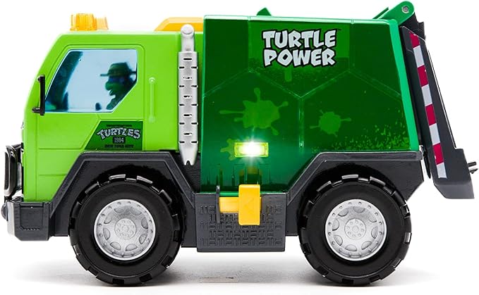 Teenage Mutant Ninja Turtles Toy, Thrash 'N' Battle Garbage Truck with 3 Sewer Cap Launchers, Lights & Sounds, TMNT Mutant Ninja Turtle Vehicle for Kids, Ages 3+