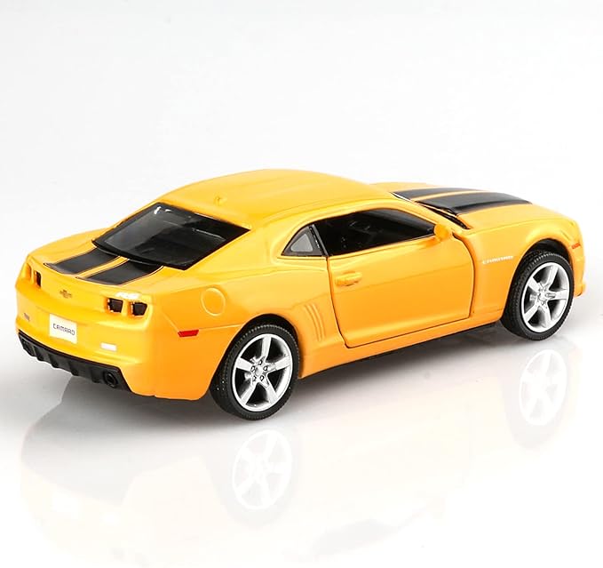 TOKAXI 1/36 Scale Chevrolet Camaro Diecast Cars Models,Camaro Bumblebee Pull Back Toy Cars,Cars Gifts for Boys Girls(Yellow)
