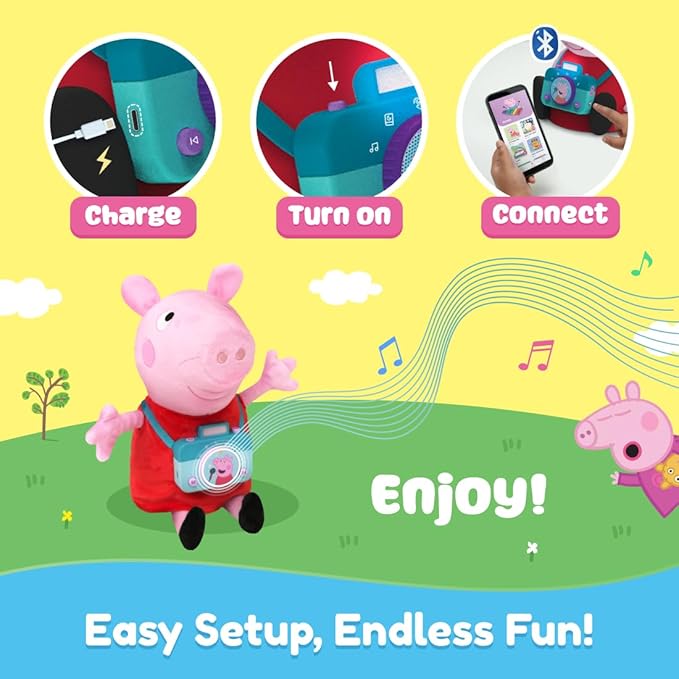 PlayShifu Peppa Pig Toy | Gift a Magical Storytelling Experience! | an Interactive Plush that Sings, Tells Stories & Plays Rhymes | Adorable for Boys & Girls Ages 3–6