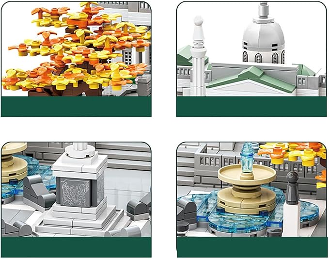 Trafalgar Square London Building Set (1245 Pieces), Architecture Building Blocks Toys, Home Décor Model Gifts for Kids and Adults